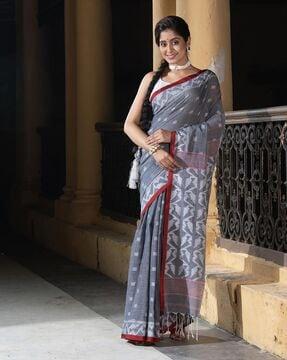 handloom-jamdani-saree-with-tassels