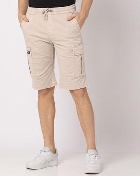 men-slim-fit-flat-front-cargo-shorts