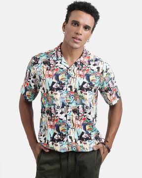 men-abstract-print-regular-fit-shirt
