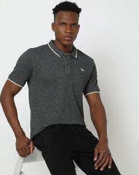 men-heathered-relaxed-fit-polo-t-shirt