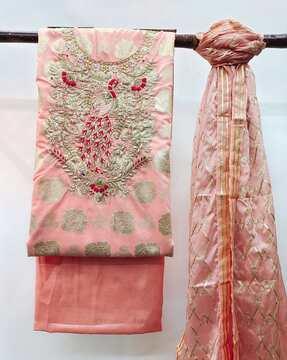 women-floral-woven-3-piece-dress-material