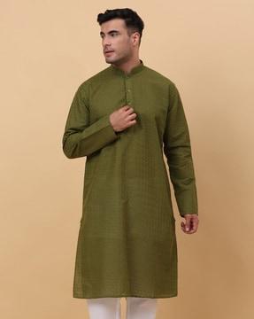 men-embroidered-regular-fit-long-kurta