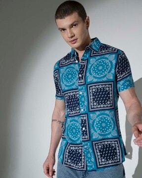 men-paisley-print-regular-fit-shirt