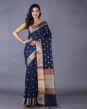 women-geometric-print-saree-with-contrast-border