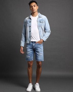 men-washed-regular-fit-denim-shorts