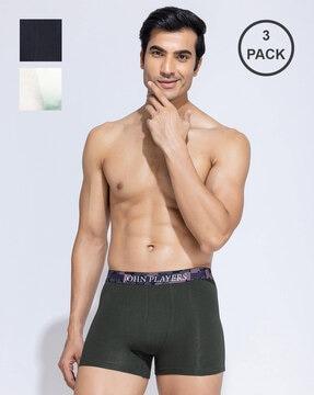 men-pack-of-3-cotton-trunks-with-logo-waist
