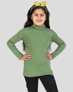 girls-ribbed-high-neck-pullover
