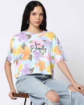 women-floral-print-boxy-fit-crew-neck-t-shirt