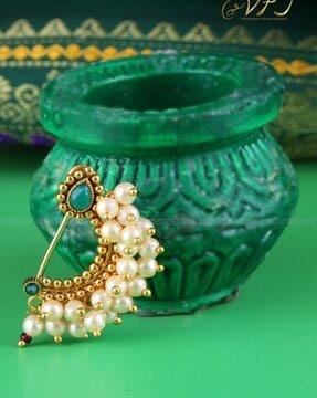 gold-plated-stone-studded-pearl-beaded-nosepin