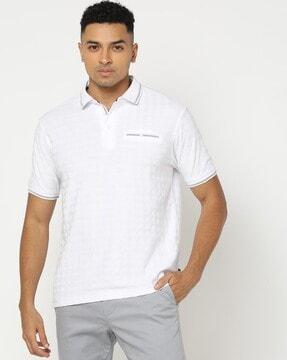 men-patterned-regular-fit-polo-t-shirt-with-welt-pocket