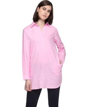 spread-collar-tunic-with-full-sleeves