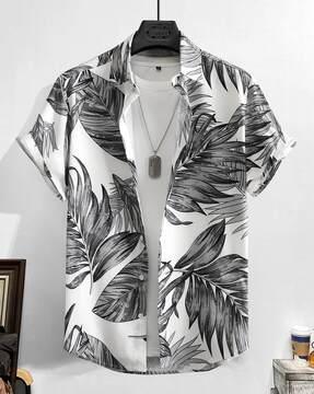 tropical-print-shirt-with-spread-collar