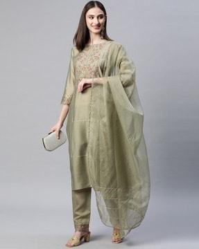 embellished-straight-kurta-set-for-women