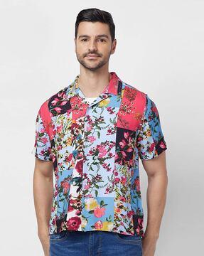 men-floral-print-slim-fit-shirt
