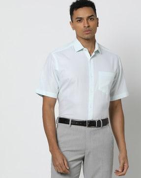 men-striped-regular-fit-shirt-with-patch-pocket
