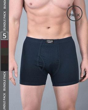 men-pack-of-5-typographic-print-assorted-trunks-with-elasticated-waistband