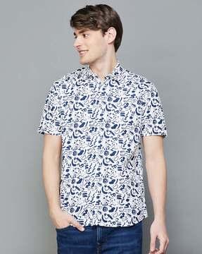 men-printed-regular-fit-shirt
