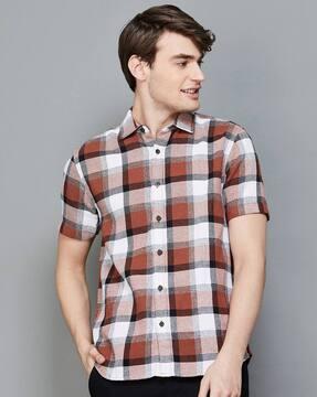 men-checked-regular-fit-shirt