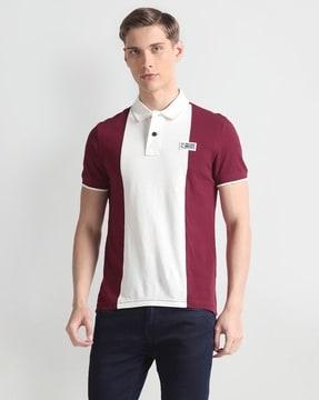 men-colourblock-muscle-fit-polo-t-shirt