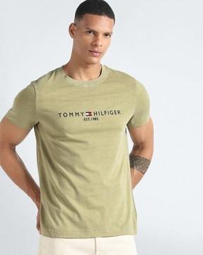 men-brand-embroidered-slim-fit-crew-neck-t-shirt