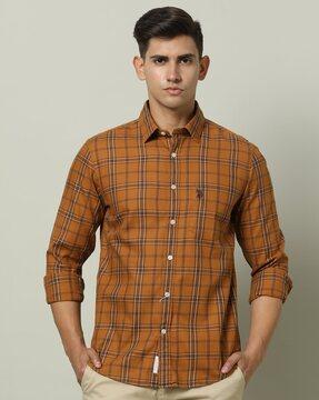 men-checked-tailored-fit-shirt