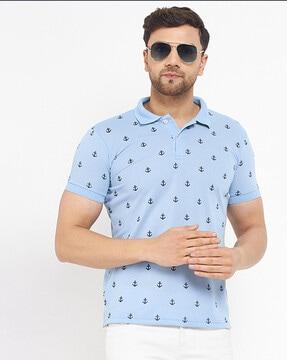 men-printed-regular-fit-polo-t-shirt