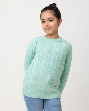 girl-round-neck-sweater-dress