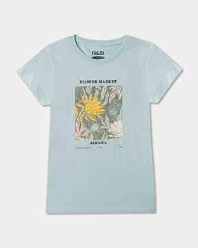 girls-floral-print-regular-fit-round-neck-t-shirt