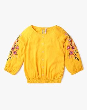 girls-floral-embroidered-regular-fit-top