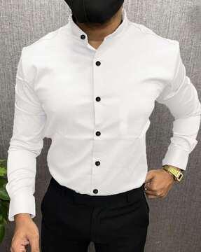 men-regular-fit-shirt-with-mandarin-collar