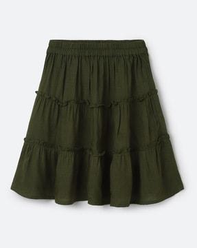 tiered-skirts-with-elasticated-waistband