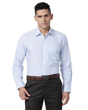 men-striped-regular-fit-shirt-with-cuffed-sleeves