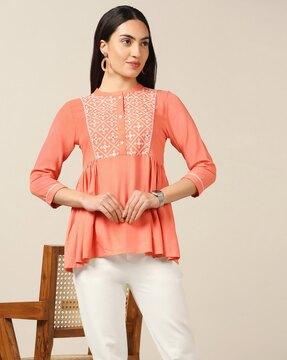 women-embroidered-flared-tunic