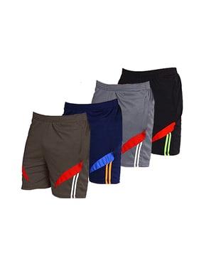 men-pack-of-4-striped-regular-fit-knit-shorts
