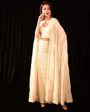 embroidered-crop-top-with-skirt-&-cape