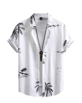 men-tropical-print-regular-fit-shirt