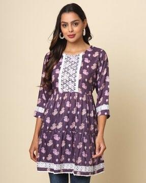 floral-print-tunic-with-full-sleeves
