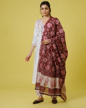 women-embroidered-angrakha-kurta-with-salwar-&-dupatta