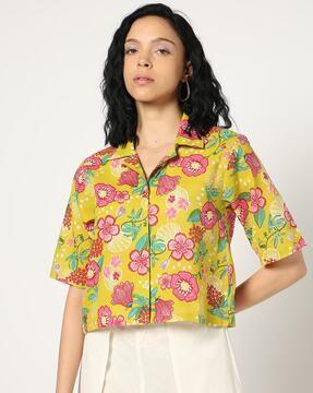 women-floral-print-regular-fit-top