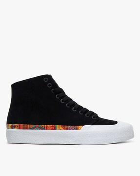 textured-mid-top-genuine-leather-lace-up-casual-shoes