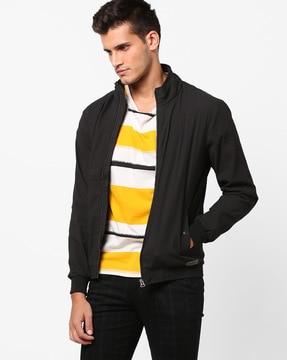textured-zip-front-bomber-jacket-with-insert-pockets