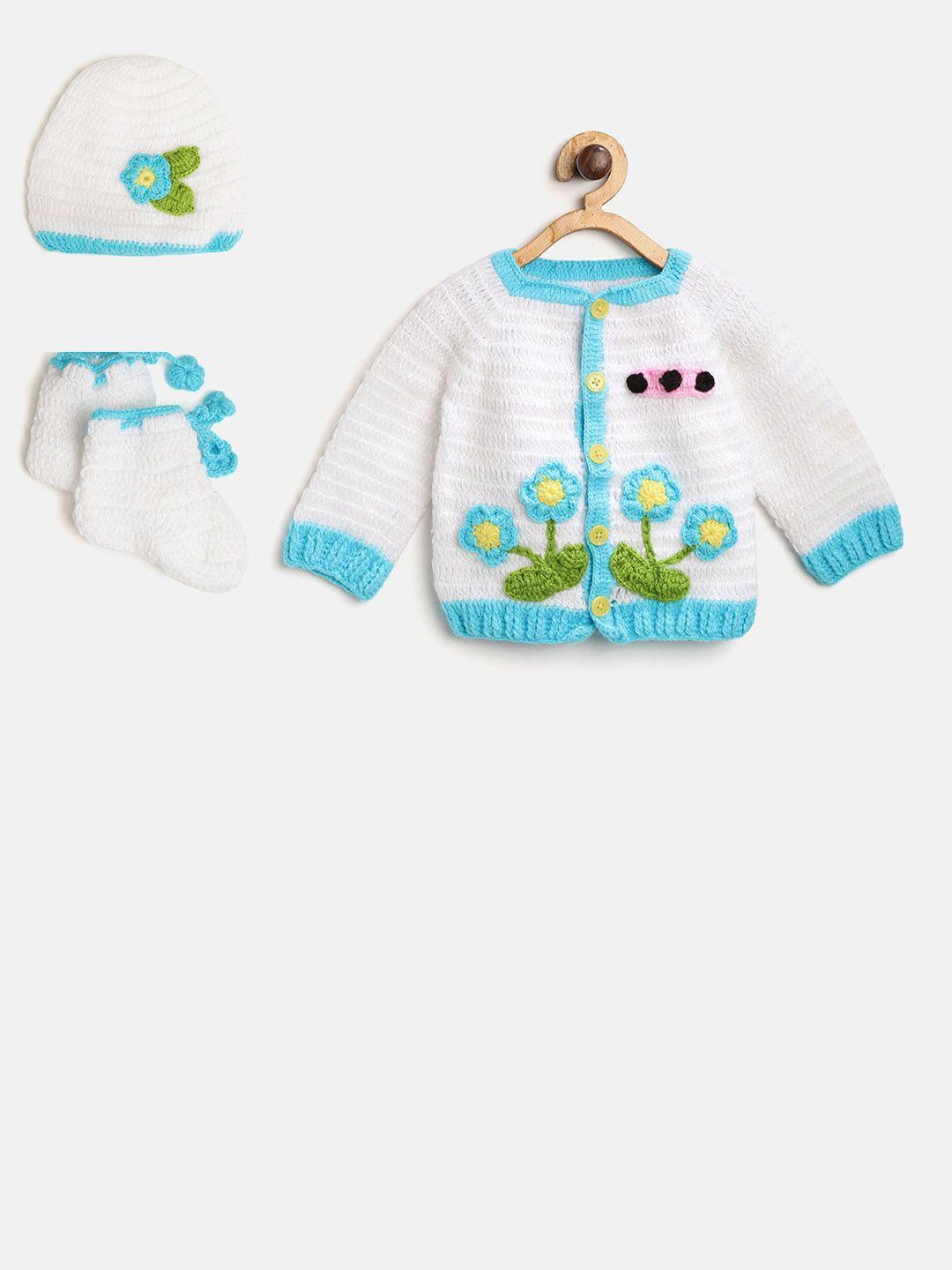 chutput-kids-white-&-blue-solid-cardigan-with-applique-detail