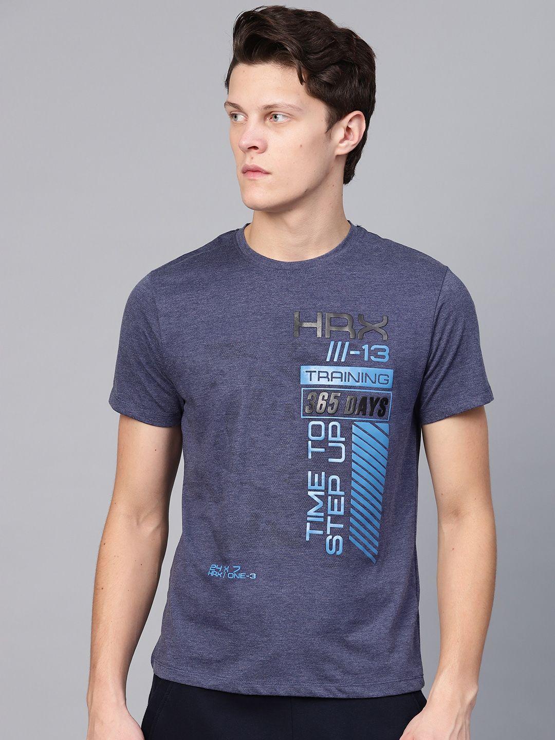hrx-by-hrithik-roshan-men-navy-blue-printed-training-t-shirt