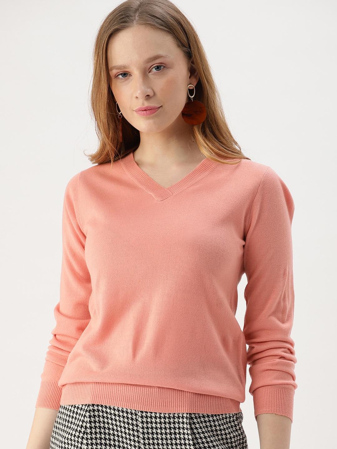 dressberry-women-pink-solid-sweater
