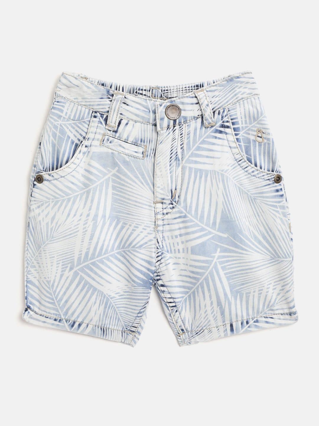 gini-and-jony-boys-blue-printed-regular-fit-shorts