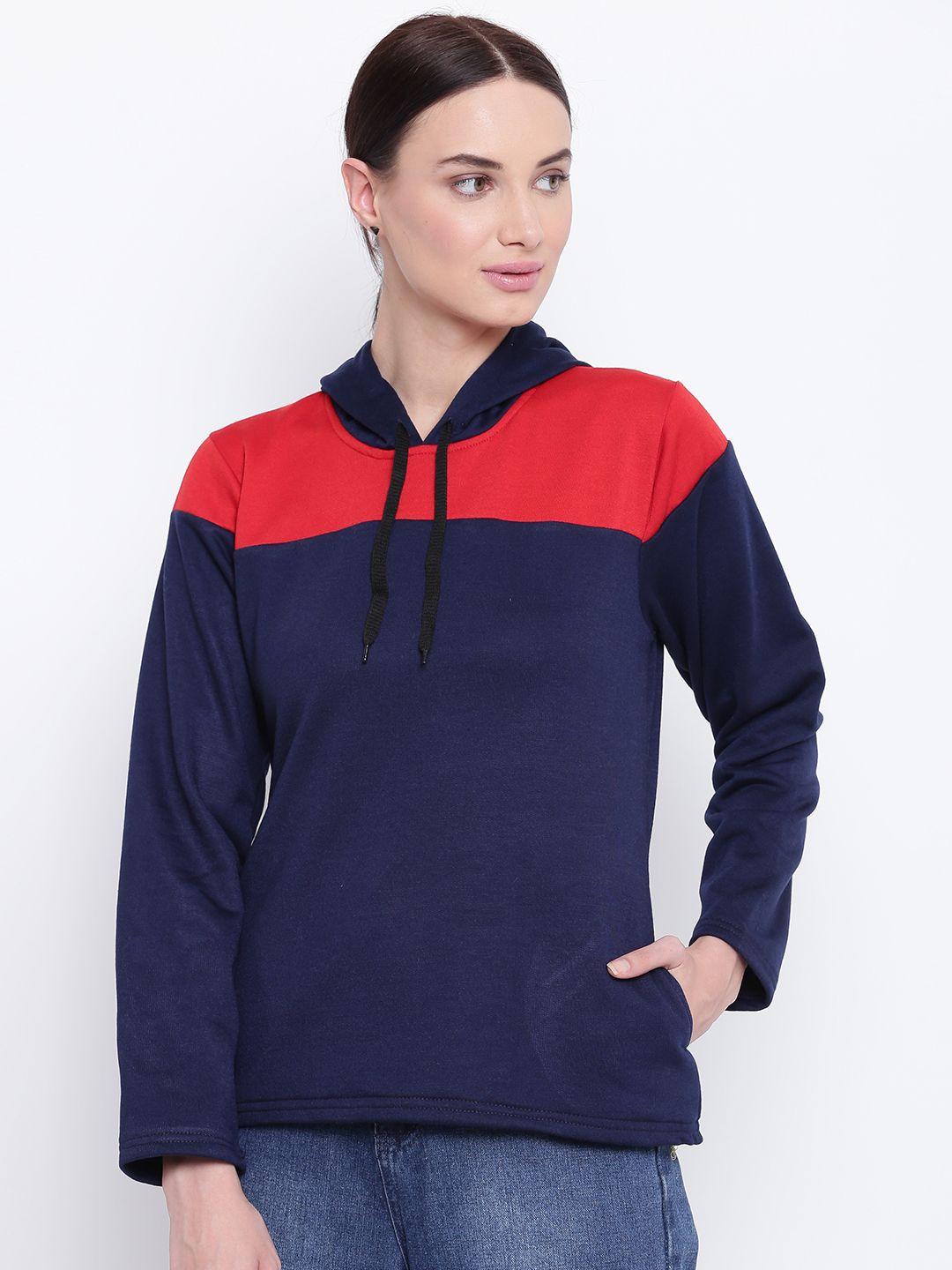 belle-fille-women-navy-blue-&-red-colourblocked-hooded-sweatshirt