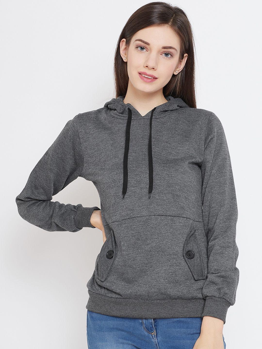 belle-fille-women-charcoal-grey-solid-hooded-sweatshirt