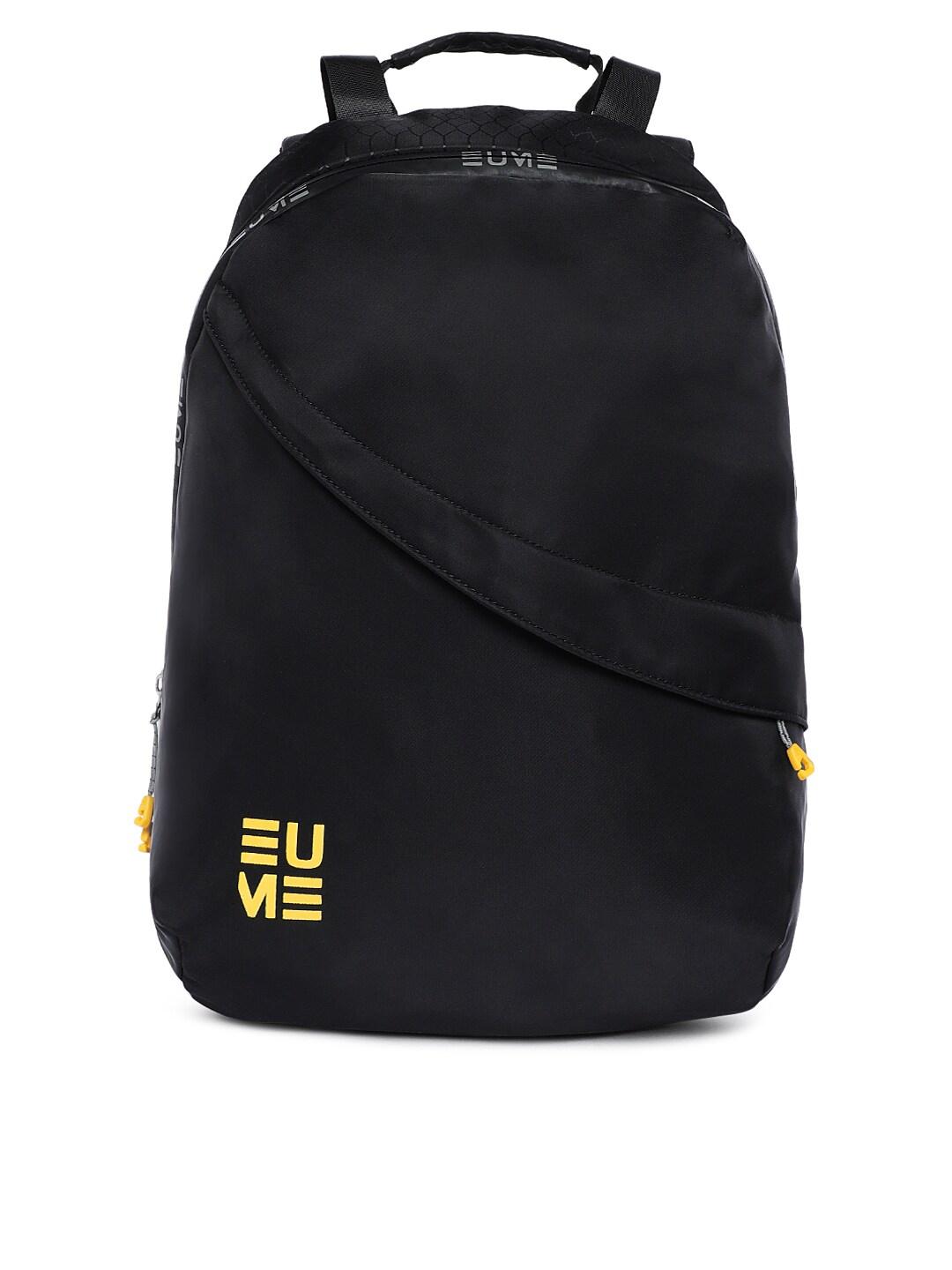 eume-unisex-black-solid-backpack