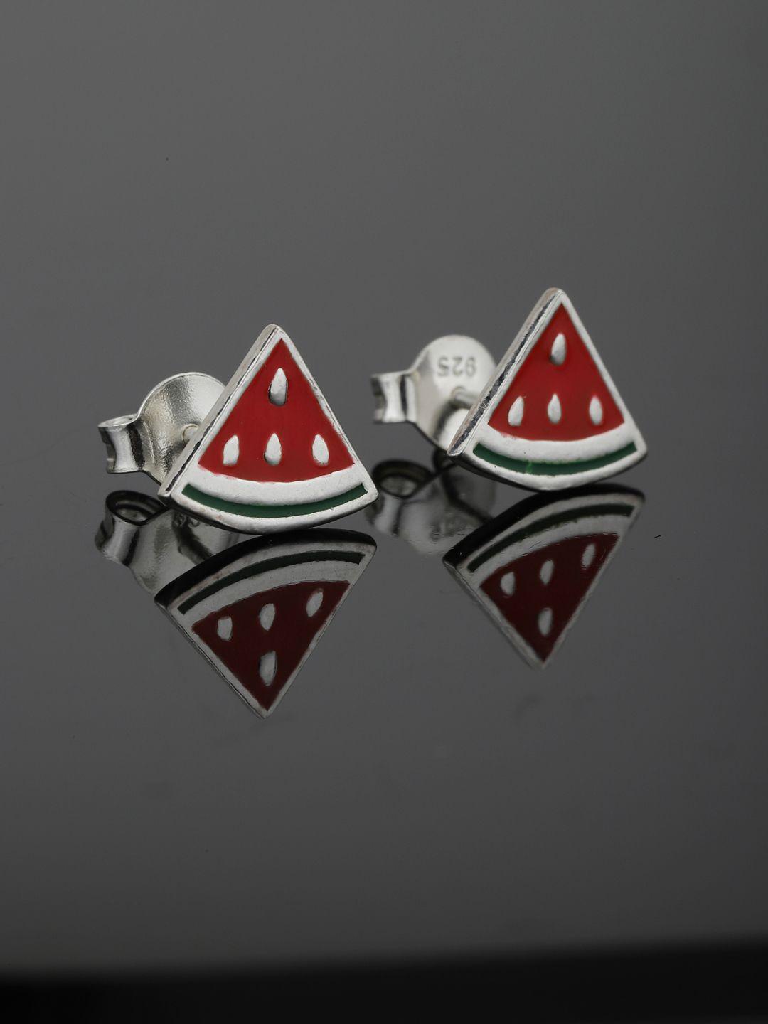 carlton-london-925-sterling-silver-red-rhodium-plated-enamelled-watermelon-shaped-studs