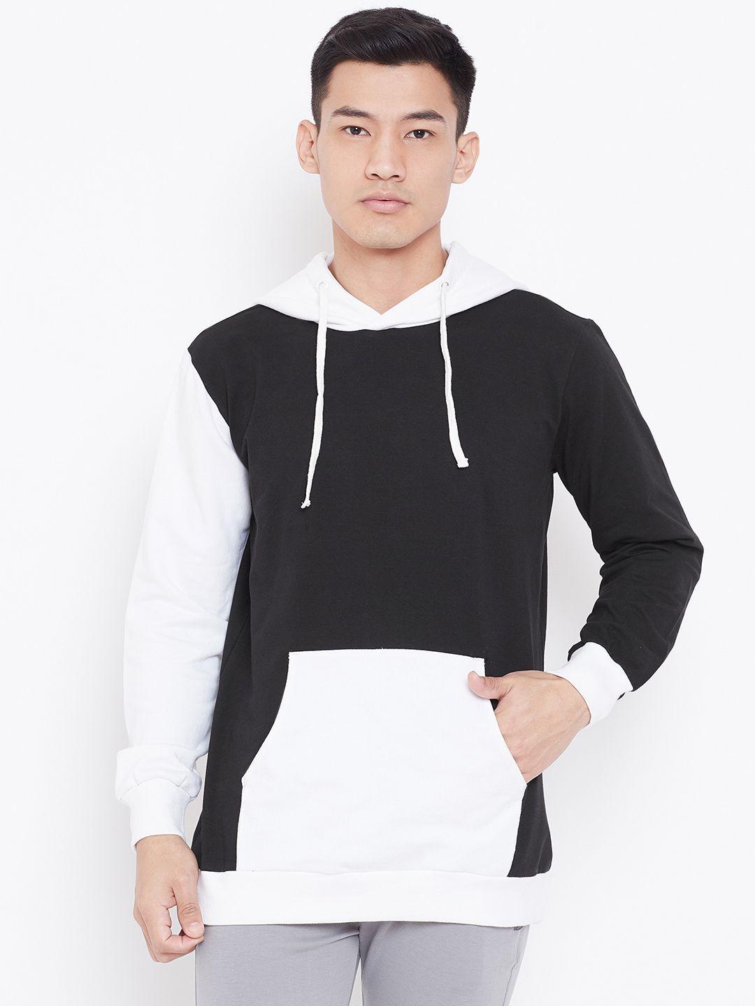 aesthetic-bodies-men-black-&-white-colourblocked-hooded-sweatshirt